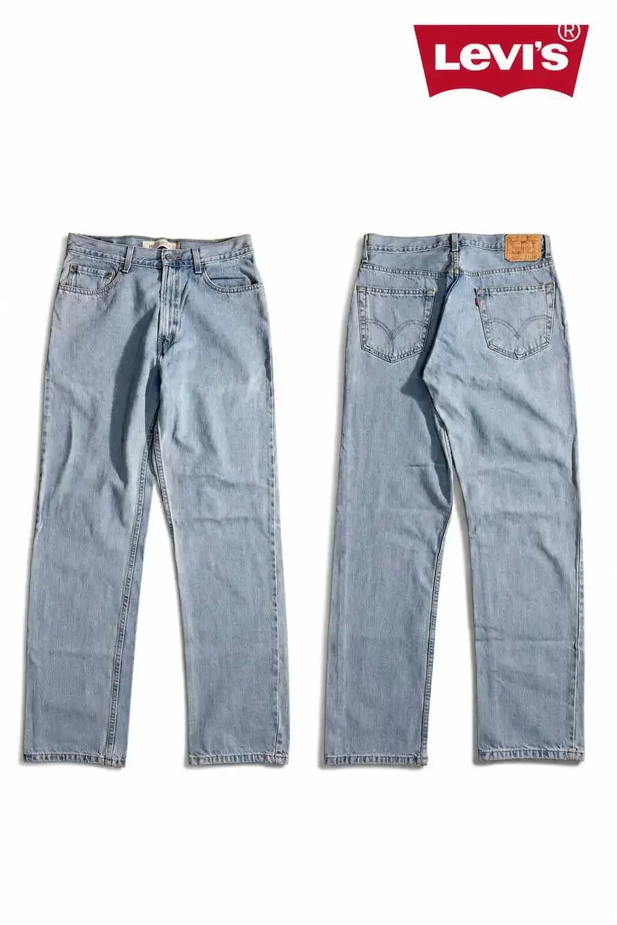 Y2K‎ Levi's 505 Light Wash Regular Fit Jeans 34x32